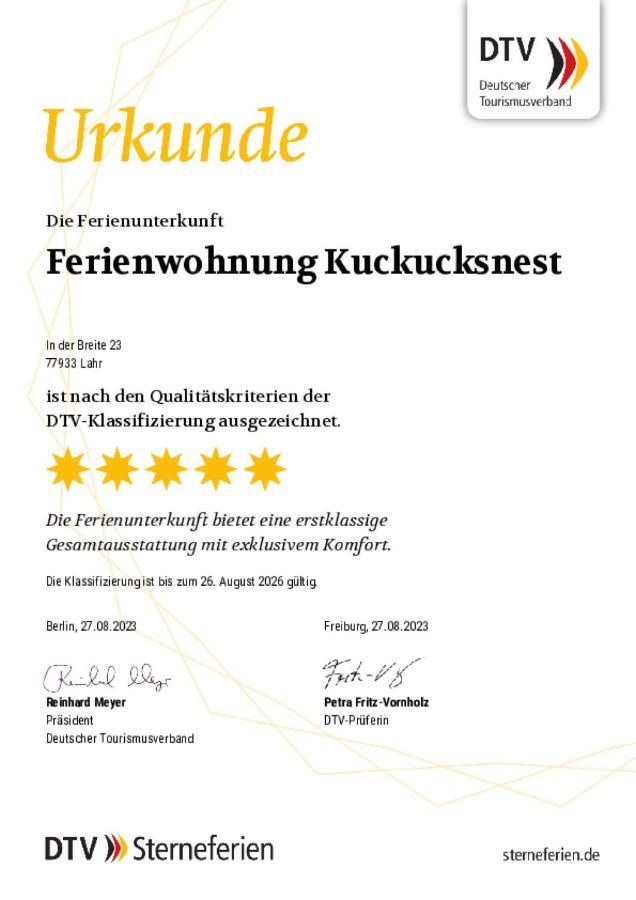 Ferienwohnung Kuckucksnest Lahr  Exterior foto